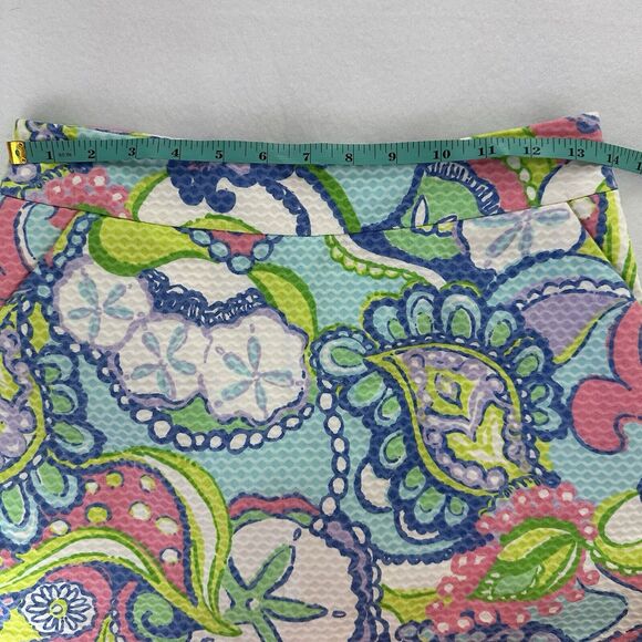Lilly Pulitzer Skort Women's Sz 0 Marigold Conch Republic Mini Skirt Textured - Picture 4 of 7